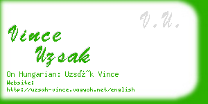 vince uzsak business card